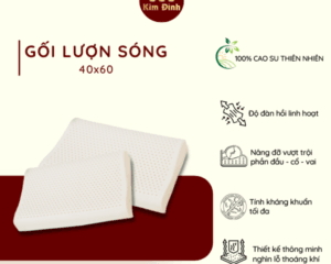 Gối cao su thiên nhiên kim đỉnh lượn sóng