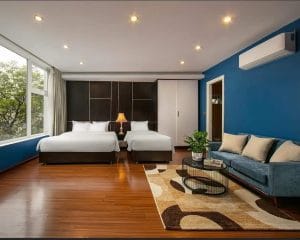 Bộ chăn ga gối khách sạn Trắng Trơn.